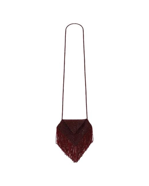Victoria Beckham White Manhattan Beaded Clutch Bag