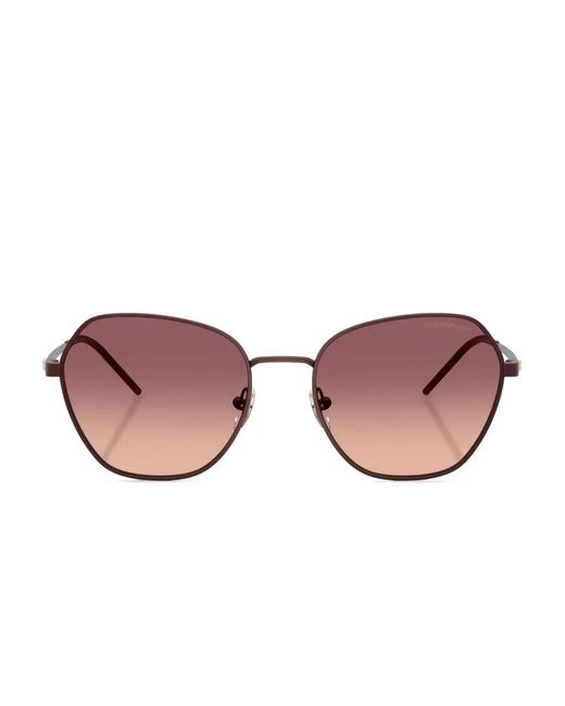 Emporio Armani Pink Lunettes De Soleil À Monture Géométrique