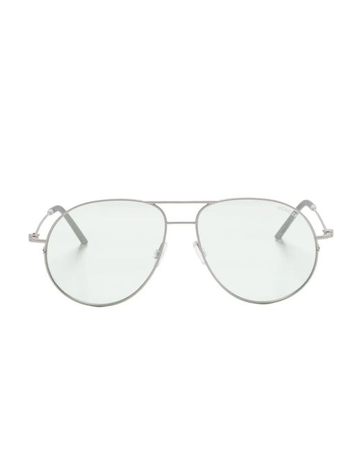 Moncler Metallic Pilot-Frame Sunglasses