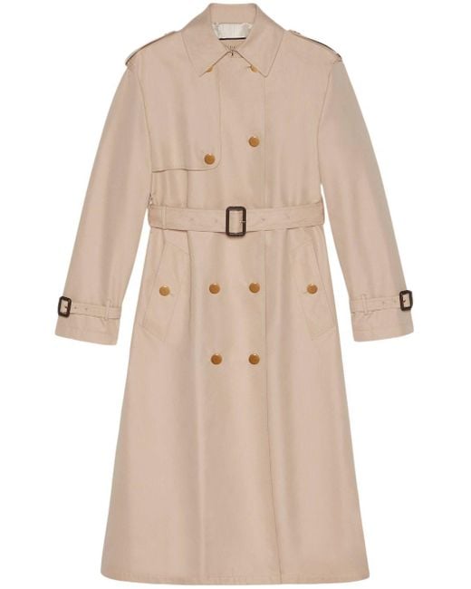 Gucci Natural Graphic-print Trench Coat