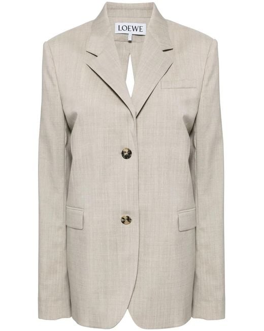 Loewe Natural Tied-Back Wool Blazer