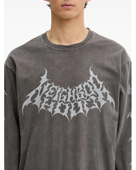 Neighborhood Men's Gray Rat-Graphic Long-Sleeve T-Shirt
