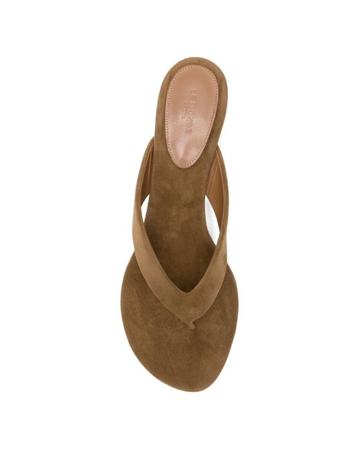 Le Monde Beryl Brown Suede Wedge Sandals