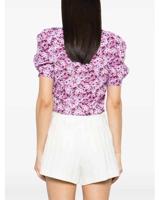 IRO Pink Nunila Floral-Print Blouse