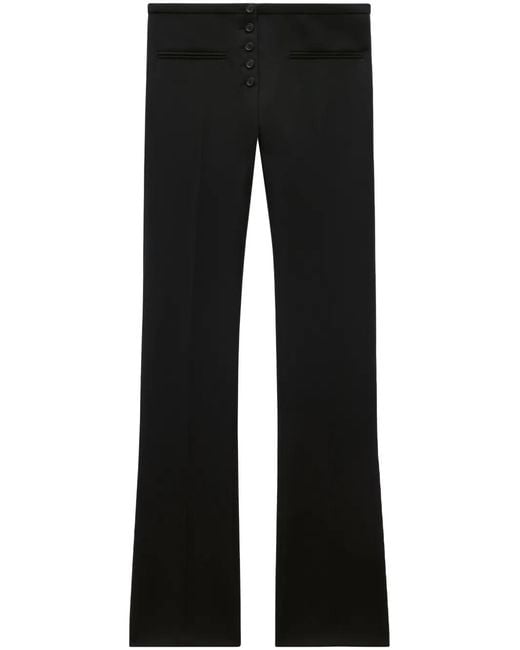 Courreges Flared Low Waist Broek in het Black