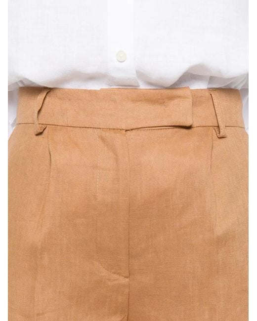 ACTUALEE Natural Pleated Shorts