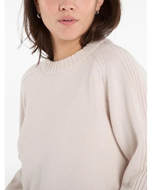 Samsøe & Samsøe White Pullover Mit Raglanärmeln