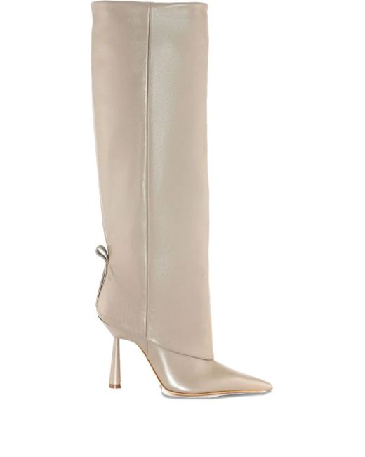 Gia Borghini White Kniehohe Ros31 Stiefel 110mm