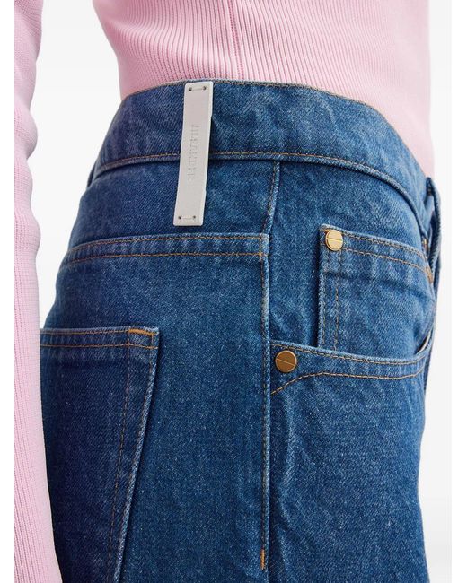 Jil Sander Blue Flared Denim Trousers