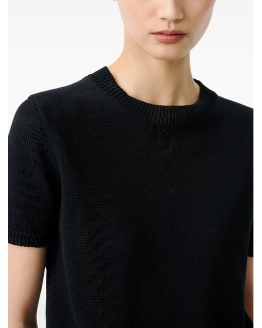 Studio Nicholson Black Seren Ribbed Top