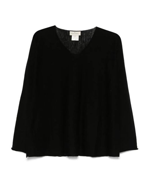 Bruno Manetti Black Bluse aus Jersey