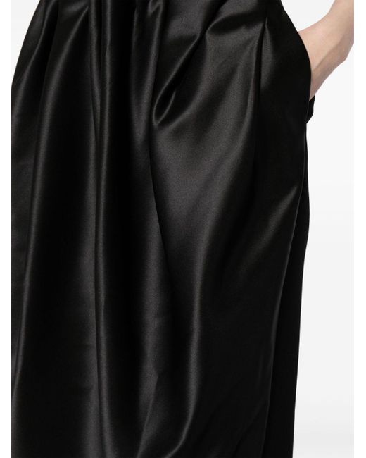 Falda midi con pliegues Simone Rocha de color Black