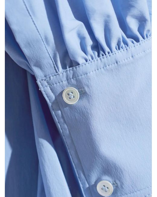 IRO Blue Puff-Sleeve Button-Down Shirt