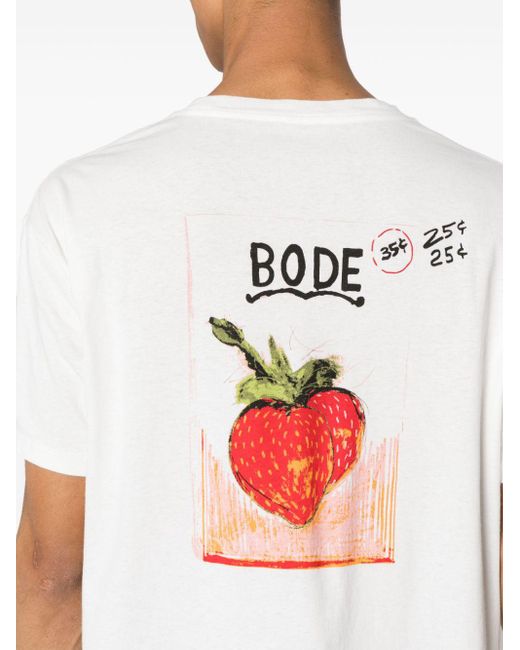 Bode Best Beds T-Shirt mit Illustration-Print in White für Herren