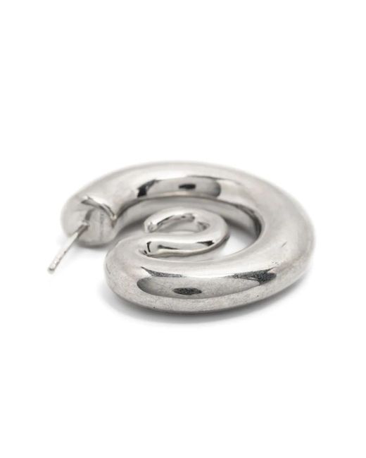 Panconesi White Small Serpent Earrings