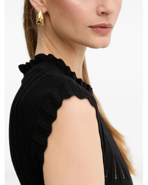 Morgan Black Mock-Neck Mini Dress