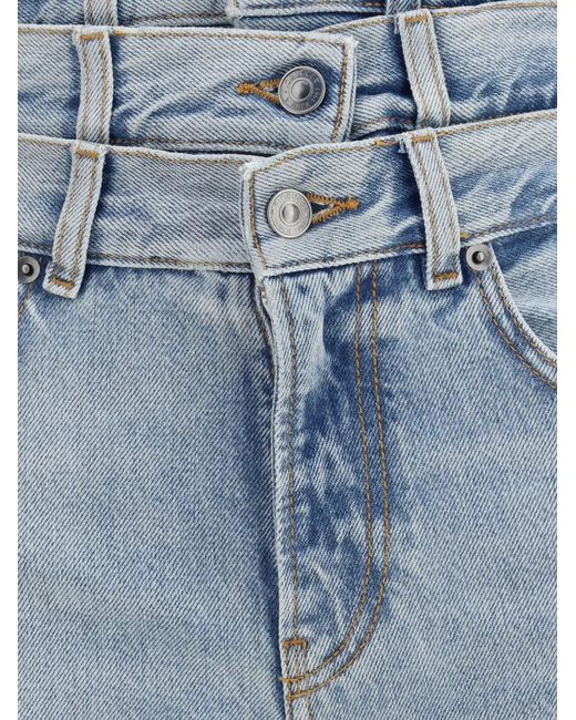 Fiorucci Blue Triple-Waistband Flared Jeans