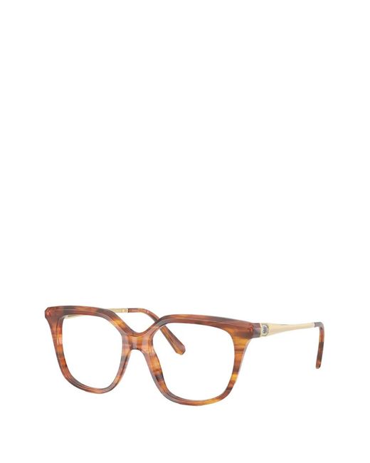 Swarovski Brown Ssquare-Frame Glasses