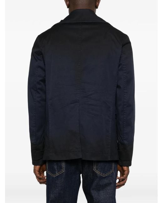 DSquared² Blue Sailor Double-Breasted Peacoat for men