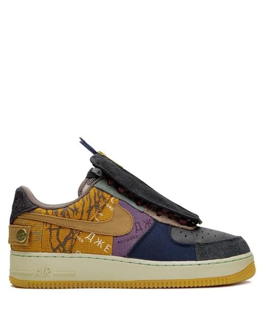 Nike Blue X Travis Scott Air Force 1 Low "Cactus Jack" Sneakers