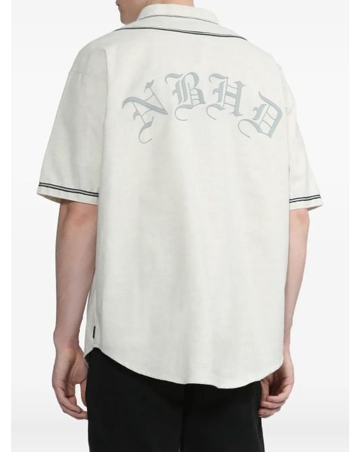 Camicia Ricamata A Maniche Corte di Neighborhood in White da Uomo