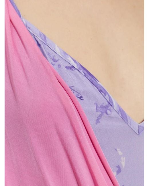 Versace Jeans Couture Pink Printed Mini Dress