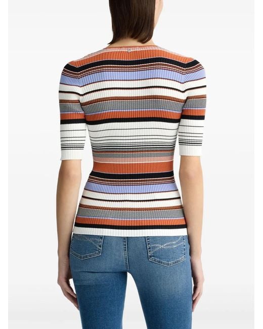 Liu Jo Multicolor Stripped Knit T-Shirt