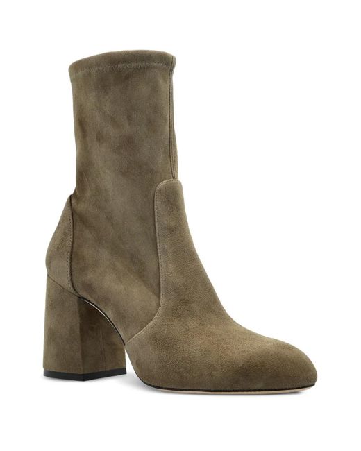 Stuart Weitzman Brown 85Mm Flareblock Boots