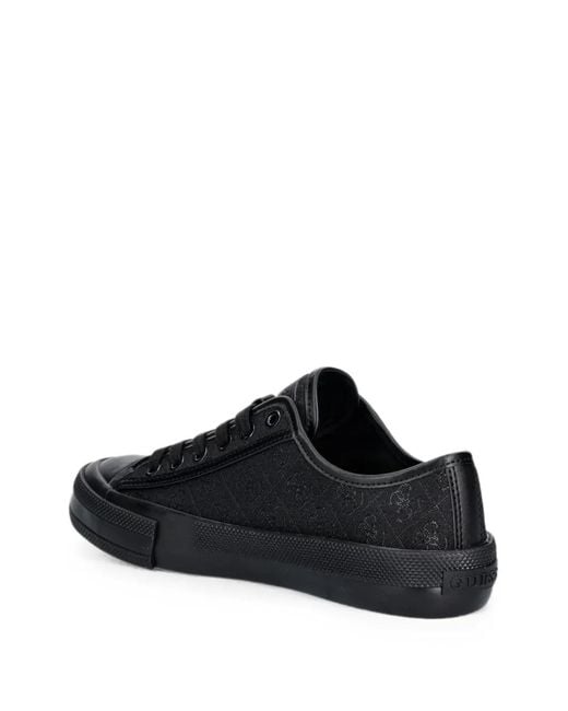 Guess Black Carey Logo-Monogram Low-Top Sneakers