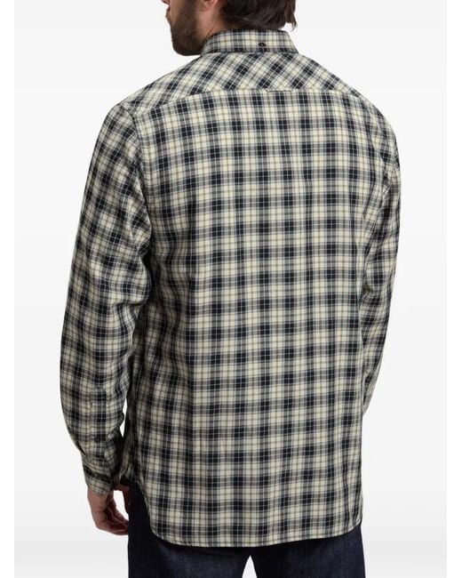 Woolrich Gray Checked Pure Cotton Shirt for men