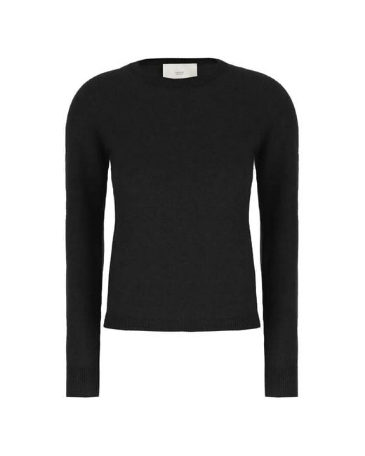 Vanisé Black Crew-Neck Cashmere Sweater