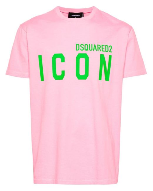 T-shirt Be Icon Cool di DSquared² in Pink da Uomo
