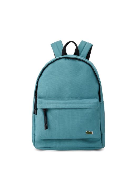 Lacoste Blue Logo-appliqué Canvas Backpack for men