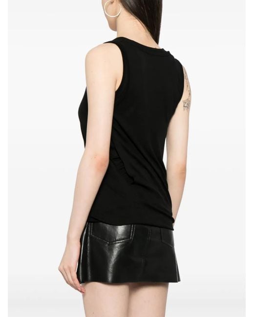 Helmut Lang Black Scoop-Neck Tank Top