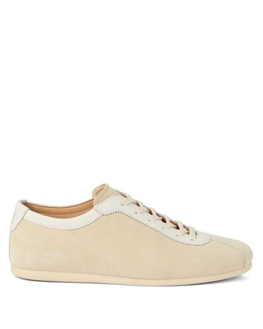 Brunello Cucinelli Natural Washed Suede Sneakers for men