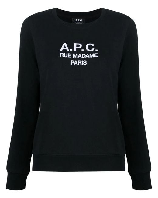 A.P.C. Black Sweatshirt With Logo