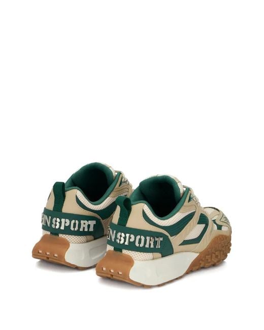 Philipp Plein Green Urban Sprinter Mesh Sneakers
