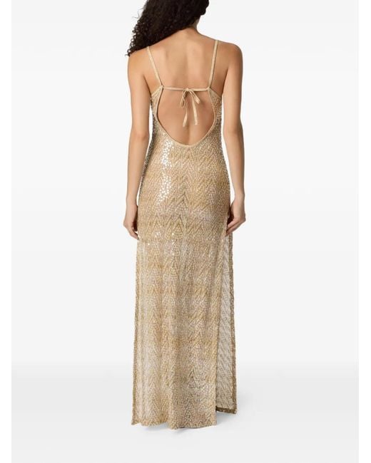 Missoni Women's White Sequin Split Maxi Beach Dress