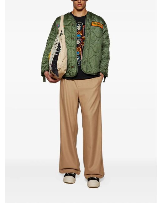 MadeWorn Green Rolling Stones Liner Jacket for men