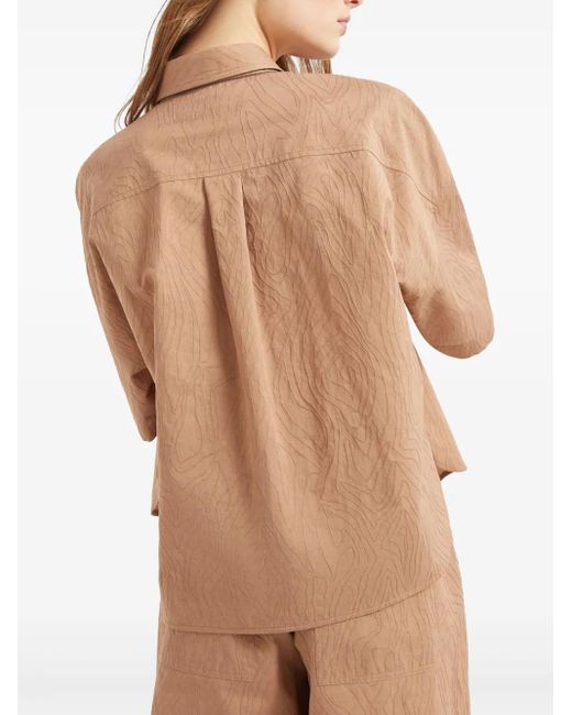 Brunello Cucinelli Natural Hemd Aus Popeline