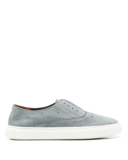 Fratelli Rossetti White Perforated-Detailed Sneakers for men