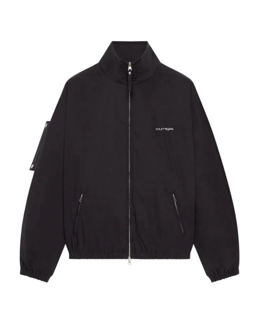 Courreges Blue Zip-Up Bomber Jacket