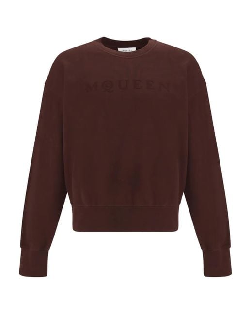 メンズ Alexander McQueen ロゴ スウェットシャツ Purple