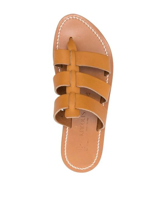 K. Jacques Brown Dolan Flat Sandals