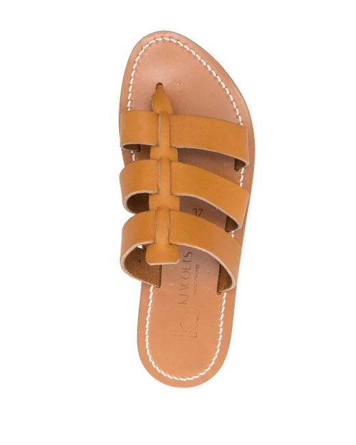K. Jacques Brown Dolan Flat Sandals
