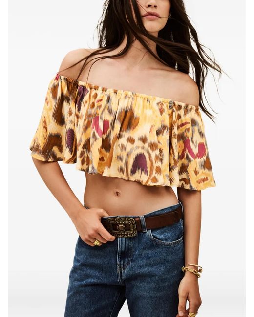 Ba&sh Yellow Blouse Manthea