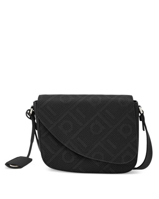 メンズ Ferragamo テクスチャード ショルダーバッグ Black