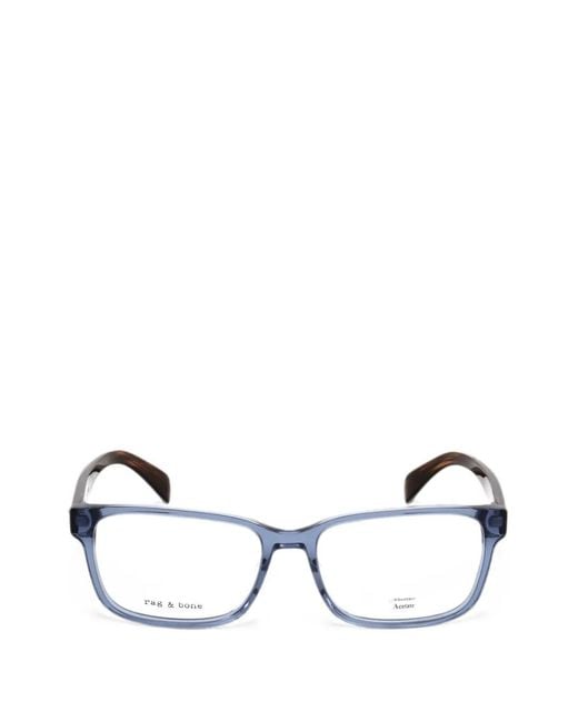 Rag & Bone Natural Rectangle-Frame Glasses for men