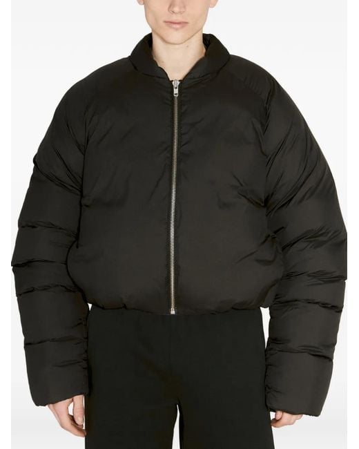 Entire studios Black Padded Zipped Jacket for men