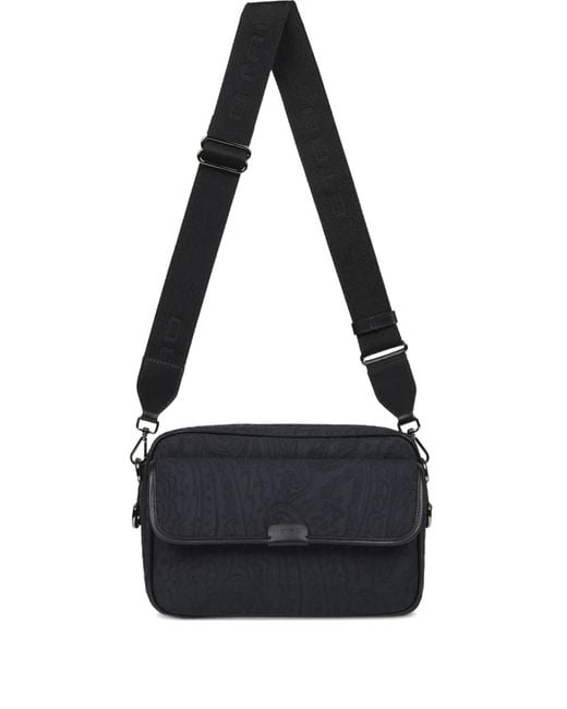 Etro Black Sacoche À Logo for men